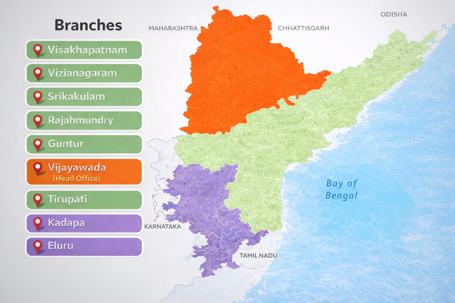 Service Locations Map
